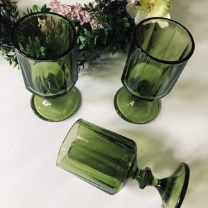 Vintage green glassware decor